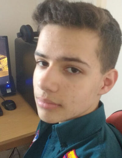 Harrison in Scout uniform